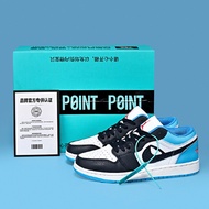 AJ1Low-top obsidian blue youth sneakers, high-quality cold-bonded men's shoes, mesh all-season sport