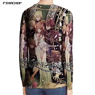 Amnesia Crowd Fullprint Long Sleeve T-Shirt Unisex Polyester Jersey Material