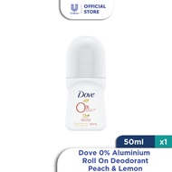 Dove 0% Aluminium Roll On Deodorant Peach & Lemon 50ml