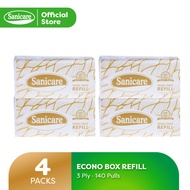 Sanicare Econo Box Facial Tissue Refills (Pack Of 2)