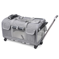 New Cat Bag Pet Trolley Bag Foldable Cat Pet Bag Dog Breathable Cat Cage Oversized Carrying
