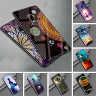 For OnePlus 6 Case 6.28 Fashion Printing Hard PC Glass Back Cover For One Plus 6 oneplus6 Soft TPU E