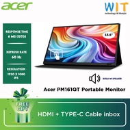 Acer PM161QT Portable Monitor - 15.6" Touch/ 6ms(GTG)/ 60Hz / FHD 1920x1080 / IPS / Speaker /2 USB-C