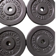 15LBS X 4PES SPORTS AUTHORITY dumbell/barbell plates.