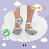 Thumb Toe Cloudy Pilates Socks Imported Toe Socks Grip Socks Pilates Grip Socks