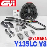 MONORACK GIVI ORIGINAL BLACK LC135 V8 YAMAHA TOP BOX ALUMINIUM BOX GIVI TONG MOTOR RIDER BIKER HONDA