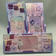 Random 3Pcs Sanrio laser card Mymelody Kuromi Cinnamoroll Card LOMO Anime Cards Toys for Children Christmas Gift