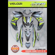 YAMAHA MOTOR LAGENDA 115 FI SRL 115 FI COVER SET TANAM MATT GREY BODY SET SIAP STICKER TAMPAL VELOZI