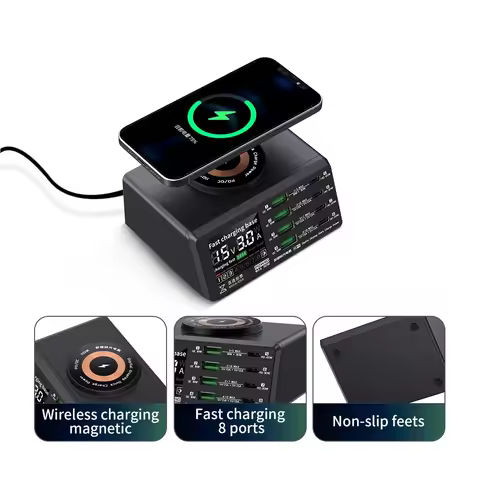 Qianli Mega-idea Smart USB Digital Display Lightning QC 3.0 Charger For iPhone Samsung Huawei Xiao V