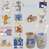 GEN318 Tom and Jerry & Mouse Cat Pattern Crystal Adhesive UV Transfer Stickers DIY Label Stickers Wa