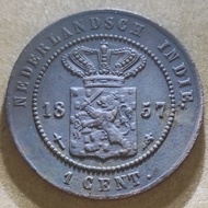 Koin Netherland Indies 1 Cent Tahun 1857