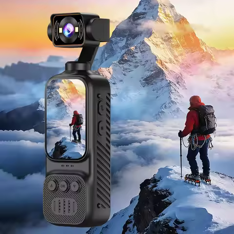 WiFi 2K/1080P Vlogging Camera 2-inch HD Display Handheld Video Camera Type-C for Sport Bike Travel P