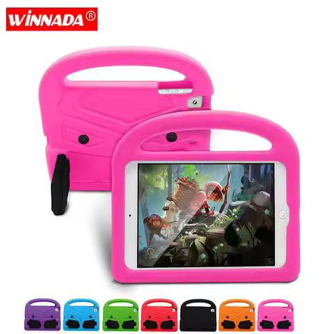 For ipad mini 4 Case Kids Tablet cover for mini 5 2019 shock proof EVA foam Hand-held Stand Cover fo