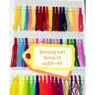 Benang kait Nona M code 80 ~ 99 40gram 4ply knitting yarn 1pc