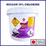 Japan Chlorine Granules 70% Niclon 7000 Chlorine Calcium Hypochlorite for Swimming Pool 5 Kilos pail