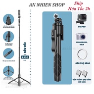 L16 tripod selfie stick 1m55 high - High quality 3-legged selfie stick with bluetooth control and li