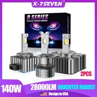 X-7SEVEN HID to LED Headlight D1S D3S D2S D4S D5S D8S 28000LM 1:1 Size No Error Super Bright Bulb