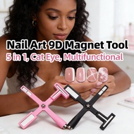Multifunctional 5 in 1 Magnet Stick 9D Nail Art Tool Gel Cat Eye 5D Art