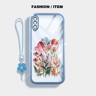 YBD Clear Case For Samsung Galaxy A50 A50S A30S A307 A03S A02S M02S A025 A307 Phone Shell Tropical F