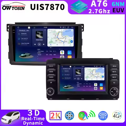 UIS7870 12G+256G QLED 2K Screen Android 13 Car Multimedia Radio GPS Navigation Player For Smart Fort