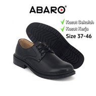 ABARO Size 35-46 Men’s PU Leather Black Formal Shoes Plus Size / Kasut Formal Kulit Hitam Lelaki FMA