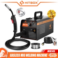 HITBOX Gas-less MIG Welding Machine MIG145 Synergy Control No Gas MIG Welding Set Fit 0.8/1.0mm Flux