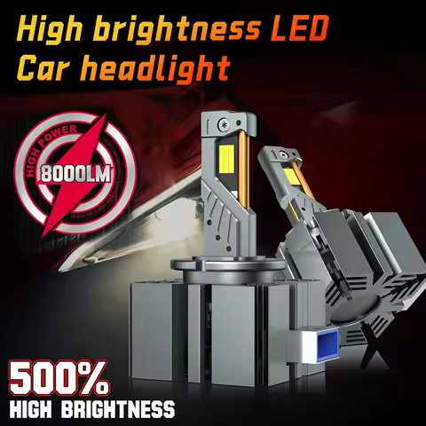 2Pcs 8000Lm Led Headlight D1S D3S D2S D2R D4S D4R D8S Canbus Car Headlight Bulb, Double-Sided Csp Ch