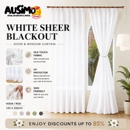 𝐖𝐇𝐈𝐓𝐄 𝐒𝐇𝐄𝐄𝐓 𝐂𝐔𝐑𝐓𝐀𝐈𝐍 AUSIMO SHEER WHITE LANGSIR Lining JARANG PUTIH IMPORTED MATERIAL PINTU DOOR/TING