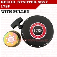 MESIN 178F Recoil Starter Assy Crank Hood Starter Pull With Pully Genset Engine Kipor Solar KamaSile