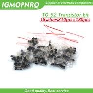 18valuesX10pcs=180pcs 2N2222 S9012 S9013 S9014 A1015 C1815 S8050 S8550 2N5401 2N5551 TO-92 Transisto