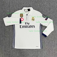 2016-2017 Real Madrid Retro Soccer Jersey Ronaldo Bale 2016-2017 Long Sleeves Adult Football Shirts