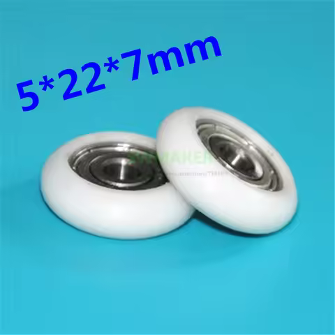 10Pcs 5*22*7mm black/blue/white R type injection molded door and window pulley embedded 695/625ZZ be