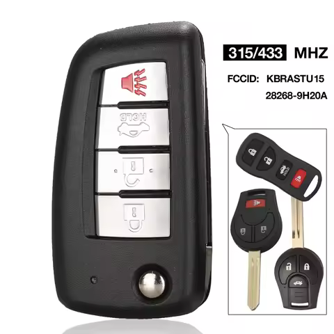 jingyuqin 4BTN Modified Flip Remote Car Key New Style 433/315Mhz ID46 For Nissan xTrail TIIDA Maxima