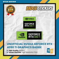 Nvidia Geforce RTX 4090 TI Hologram Logo Sticker Badge Graphic Card (Unofficial)