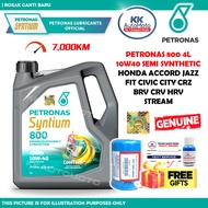 NEW ! Petronas Syntium Malaysia 800 Semi Synthetic 10W40 10W-40 4L Engine Oil Minyak Hitam Honda Oil Filter 15400-RAF