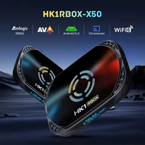 TV Box Android 14 HK1 RBOX X50 1000M LAN 2.4G&5G Dual Wifi Amlogic S905A(S905X5M) 128G 4GB 32G 64G 4
