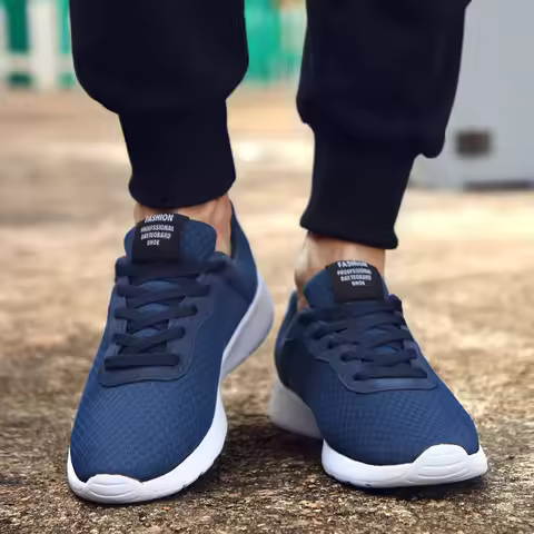 Comfortable Breathable New Men Casual Shoes Lace up Men Shoes Lightweight Walking Sneakers Tenis Fem