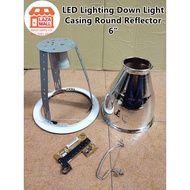 6" Vertical Ceiling Downlight For Pin Light House LED Lighting Down Light Casing Round Reflector Sar