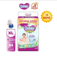 Tã quần Bobby Gói Mega Jumbo size XL 84+4 miếng date 2028