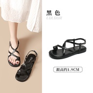 Giày Sandal Dây Đế Lows Tròn Thời Trang Mùa Hè 2025 Giày Thường Ngày Cho Nữ DUSTO