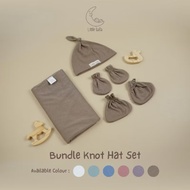 Bundle Knot Hat Set by Little Lullaby Baby Swaddle Hat Gloves Newborn Hampers Newborn Gift Set