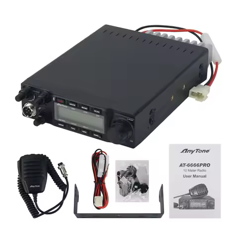 Automatic AT-6666PRO 28-29.7MHz 10-Meter 40-Channel Amateur Radio AM/FM/USB/LSB/PA/CW Mode Radio Tra