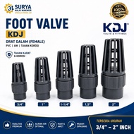 Foot Valve KDJ 2" inch 1 1 1/2" 1.5 inch 1-1/4+3 inch 1UNT inch 3/4" inch dim din foot Valve PVC Tai