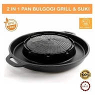 Grill pan/Panci Shabu/steamboat/Suki/BBQ 2 in 1