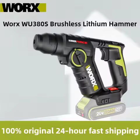 Worx WU380S Cordless Brushless Electric Hammer Drill 5300ipm Rechargeable Cordless Rotary Hammer Ind