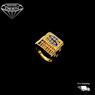 SMS DEEN Abacus Dollar Biscuit Ring, ±11.2GM - Gold 916 Emas - Cincin Biskut  (Sz: 20 - 11.24GM)