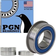 (4 Pack) PGN 3/4" x 1-3/8" Flanged Ball Bearing - Replacement for Lawnmower, Carts & Hand Trucks Whe