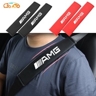 GTIOATO AMG Car Seat Belt Cover Universal Leather Auto Safety Belt Shoulder Protector Strap Pad Cushion Cover For Mercedes Benz W212 W204 W213 W205 W211 A180 A200 B180 C180 E200 CLA180 GLB200 GLC300 S CLS GLA GLE Class