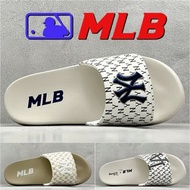 【韓國正品】MLB New York Yankees 拖鞋 字母印花  字母百搭潮流款情侶拖鞋 防滑一字拖鞋 男女同款 涼鞋 波鞋 跑鞋 運動鞋 慢跑鞋 皮鞋 洞洞鞋 涼拖鞋 sports dad s