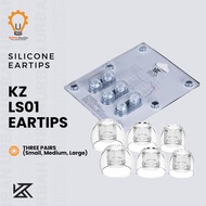 KZ LS01 Liquid Silicone Eartips Ultra Elastic Transparent Anti-Slip Suitable for All IEM & KZ Earpho